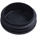 Blanking End Round Tube Inserts Cap Cover 50mm Dia Black 12 Pcs I7W3