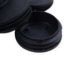 Blanking End Round Tube Inserts Cap Cover 50mm Dia Black 12 Pcs I7W3