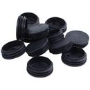 Blanking End Round Tube Inserts Cap Cover 50mm Dia Black 12 Pcs I7W3