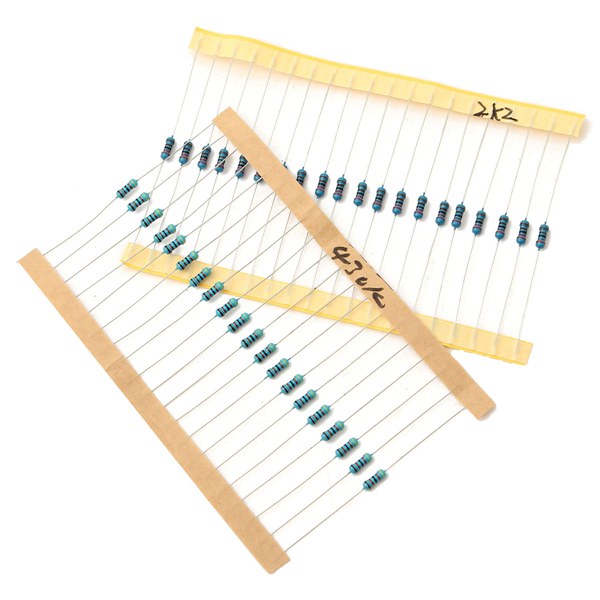 3120pcs 1% 1/4W Metal Film Resistor Kit 156 Value 1R-10M Ohm Component Pack