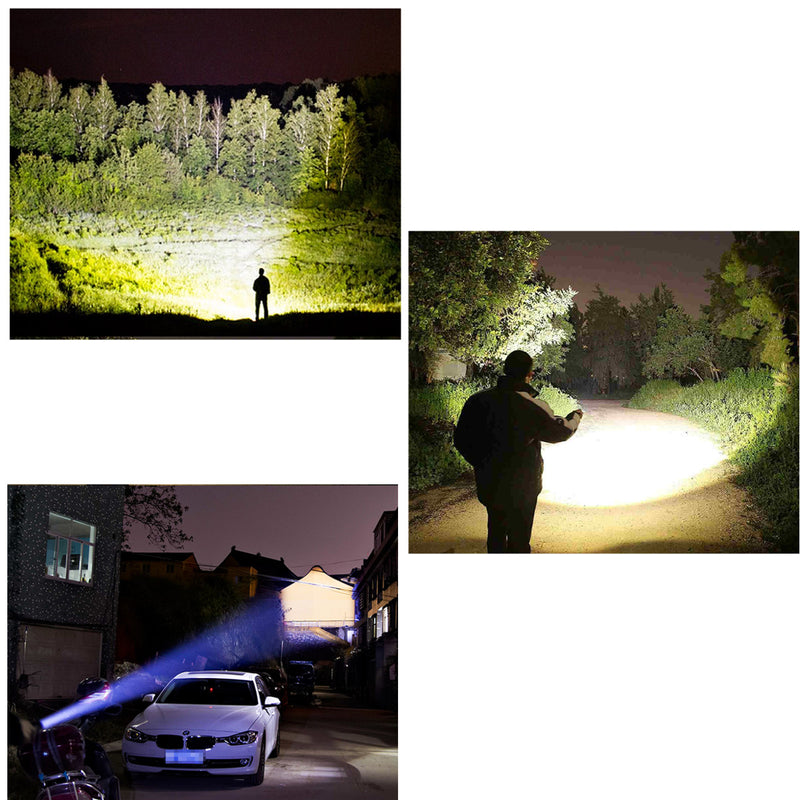 XANES 1293 Zoomable USB Rechargeable LED Flashlight XHP50 Highlight Telescopic 18650 2660 Torch