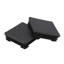 2 Pcs 70mm x 70mm Plastic Square Caps Tube Pipe Inserts End Blanking P3Q1