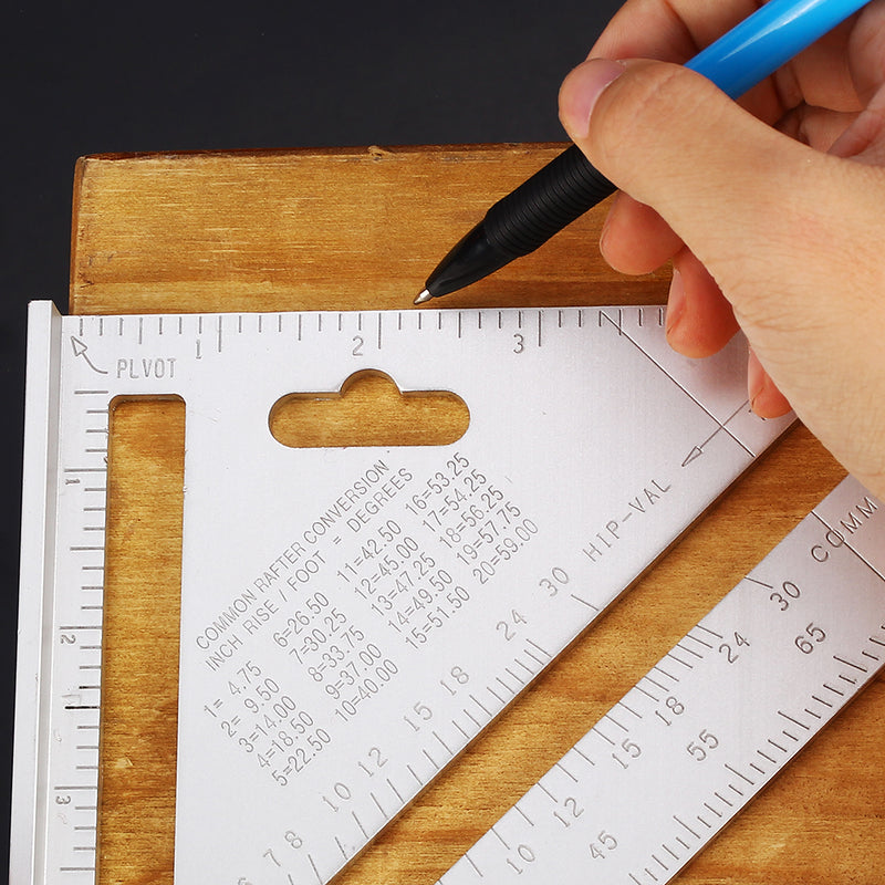 Aluminum Alloy 7 Inch Speed Square Layout Tool Rafter Triangle Ruler Woodworking Carpenters Marking Tool
