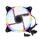 120mm PC Case Fan Computer Ultra Silent Rainbow Lights Cooler Cooling Heatsink