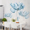 2pcs Large Blue Flower DIY Wall Sticker Art Stickers Vinyl Quote Decal Home Decor