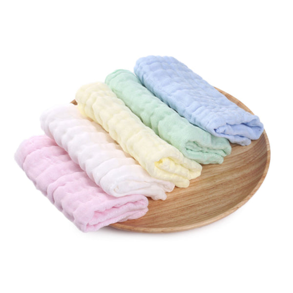 Bestkids Baby Cotton 5Pcs/Set Gauze Baby Small Square Small Towel Strong Water Absorpti