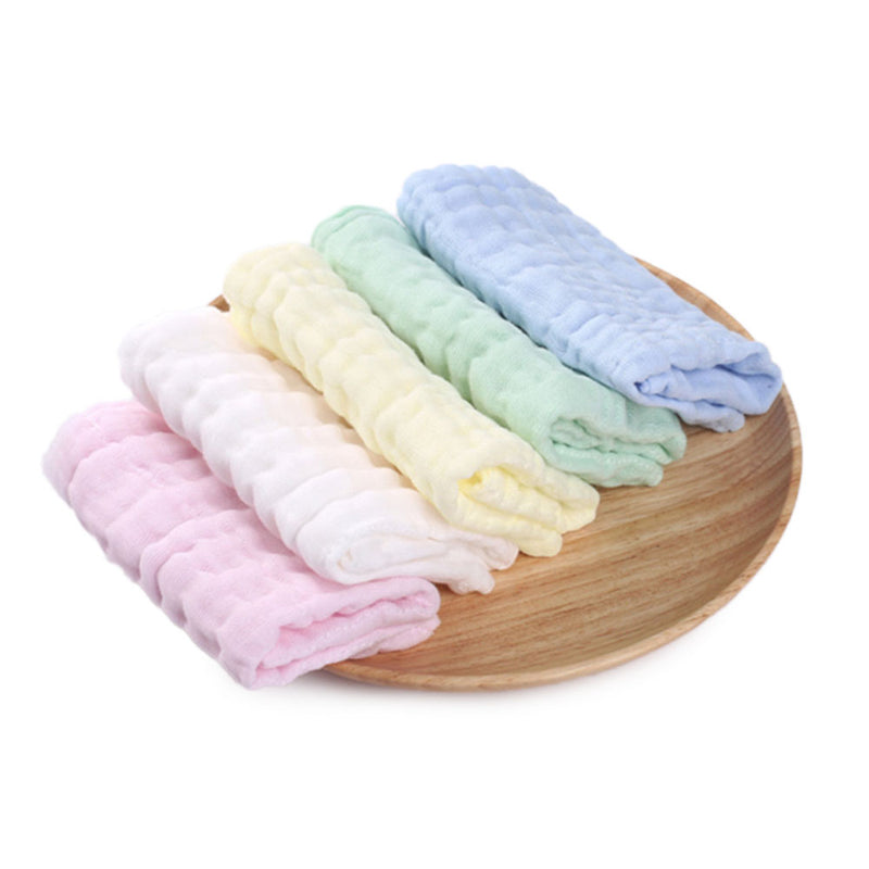 Bestkids Baby Cotton 5Pcs/Set Gauze Baby Small Square Small Towel Strong Water Absorpti