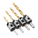 Drillpro 4pcs 3mm-6mm 5 Flute Countersink Drill Bit Woodworking Chamfer Reamer Set