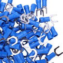 100pc Insulated Fork Spade Wire Connector Electrical Crimp Terminal 14-16AW