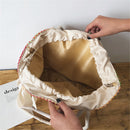 Women Straw Rattan Shoulder Beach Bag Crossbody Messenger Handbag Tote Outdoor Travel