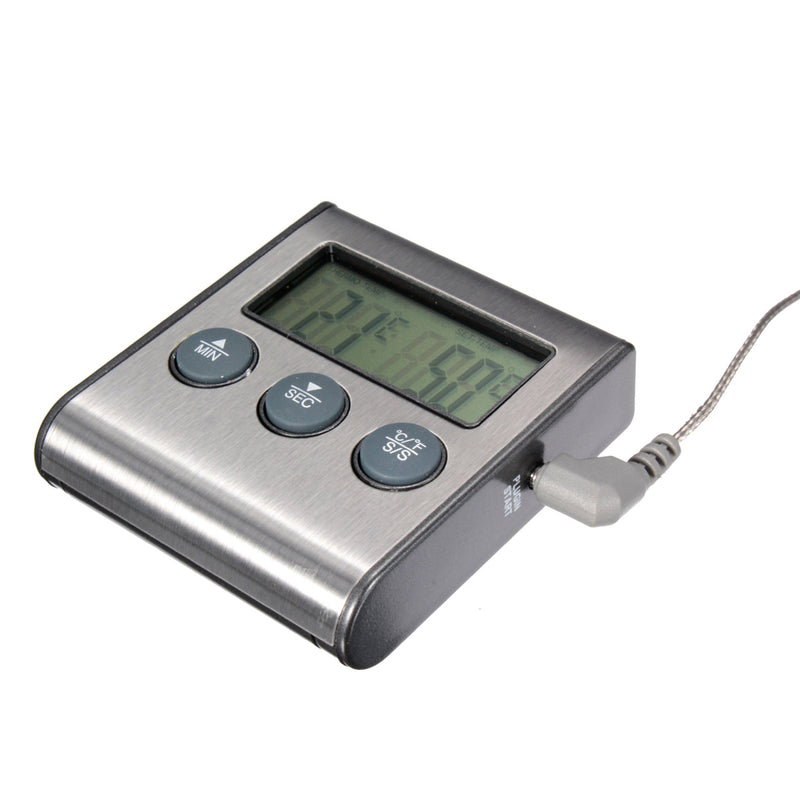 LCD Timer BBQ Termometro Digital Thermometer Sonda Cocina Comida Temperatura 482F Horno