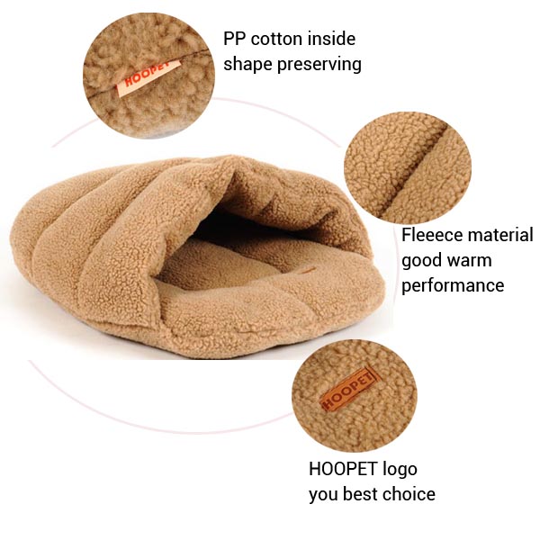 HOOPET Pet Cat Warm Sleeping Bag Fleece Cat House Kennel
