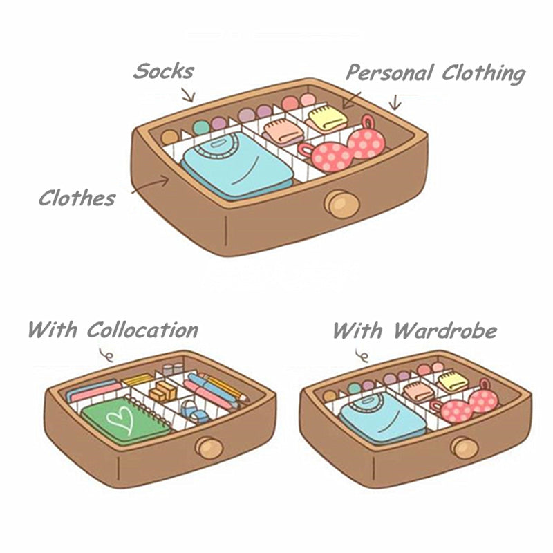 Drawer Clapboard Divider Cabinet DIY Storage Box Organizer