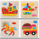 Baby Kid Children Lovely Animal Fruit Vehicle Wooden Early Learning Educational Puzzle Toy