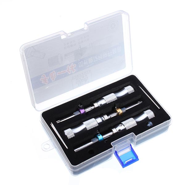 DANIU 3Pcs Tubular 7 Pins Lock Pick Tool Locksmith Tool Lock Pick Set