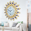 38x38cm Iron Art Gold Wall Clock European Style Quartz Wall Clock For Living-room Bedroom Office
