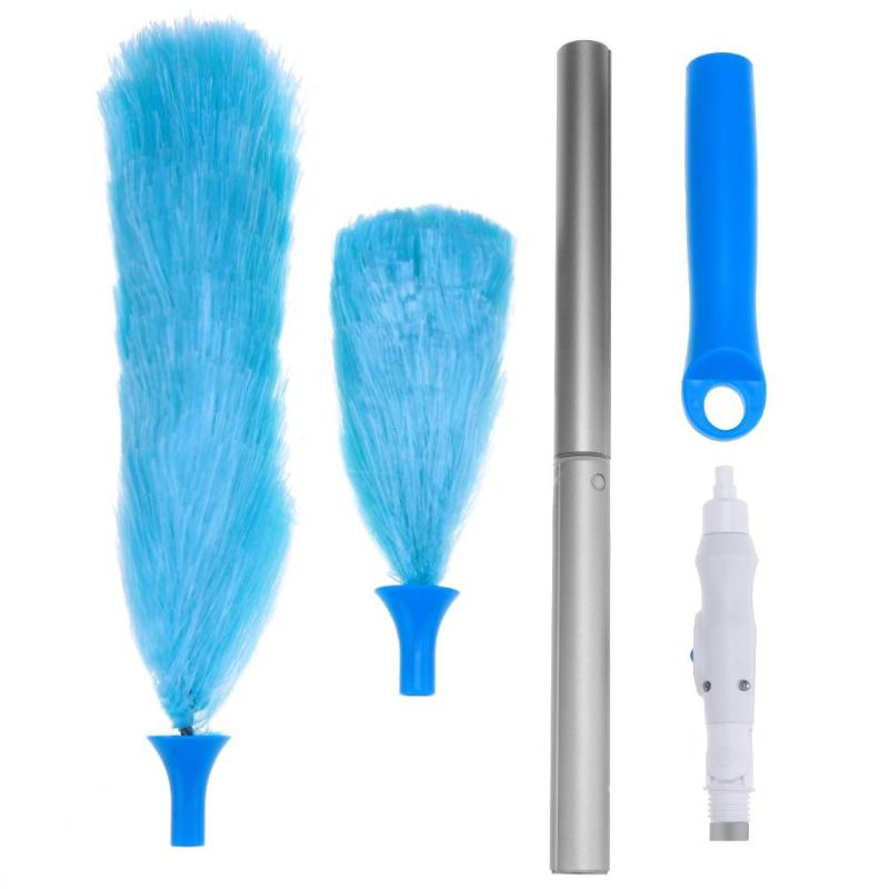Spin Duster Electric Feather Duster 360 Rotary Bending Cleaning Brush Removal Dust Collector