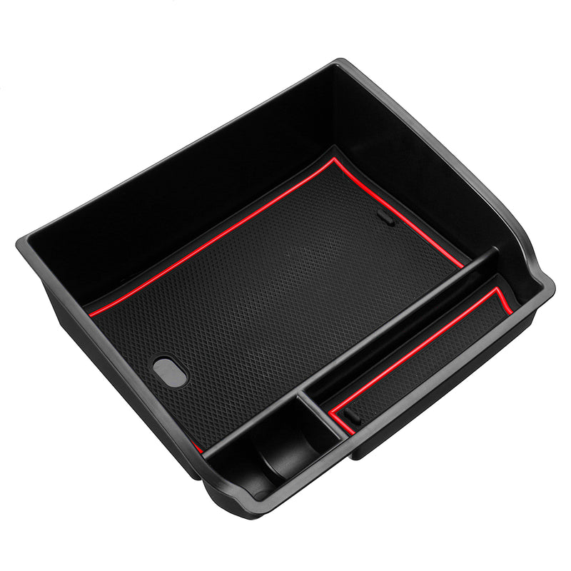 Center Console Tray Armrest Car Storage Box with Mat For Toyota Hilux 2015-2018
