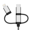 Bakeey 3 in 1 MFI Ligthning+Type-C+Micro USB Fast Charging Nylon Data Cable for iPhone X S9 Mi6