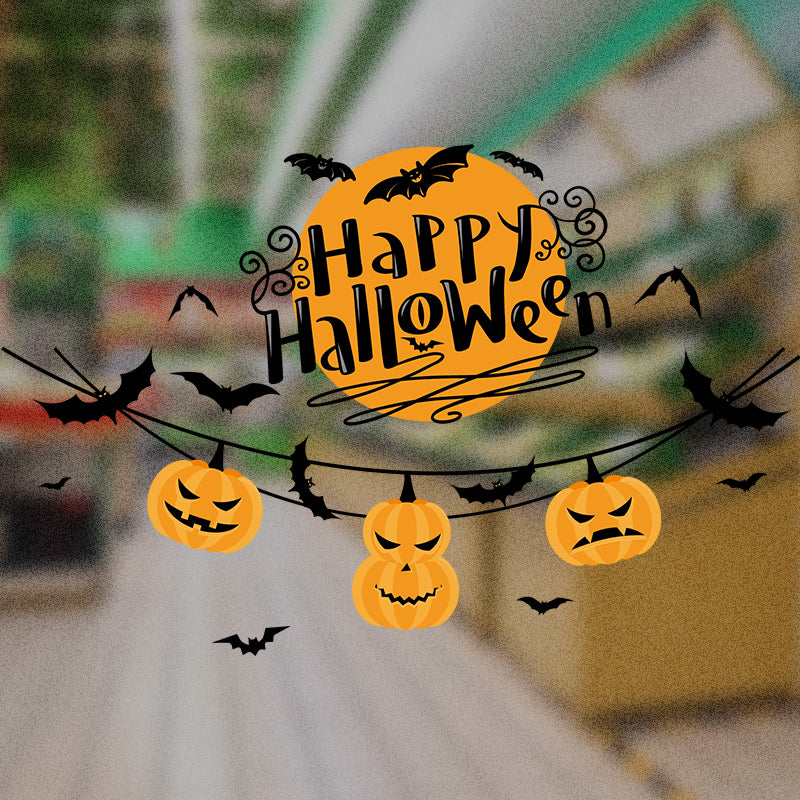 Miico XL625 Cartoon Sticker Halloween Sticker Wall Sticker Room Decoration - Trick Or Treat Pumpkin