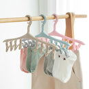 Rotatable 8 Clip Windproof Drying Rack Hanger Cloth Sock Short Rack Plastic Non-slip Hanger