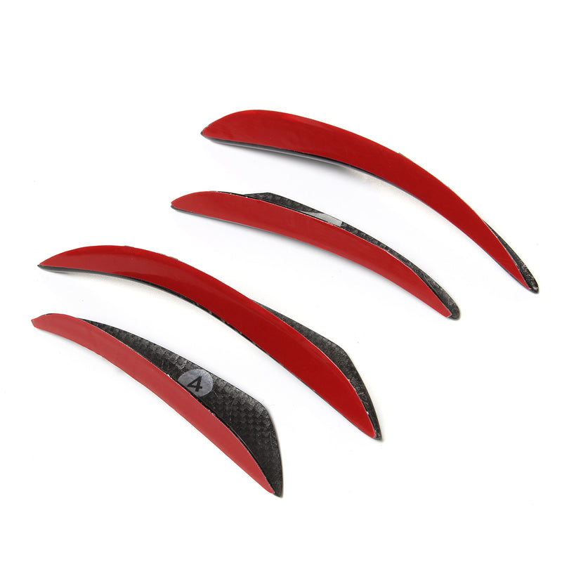 Real Carbon Fiber Side Fins Canards Car Stickers 4PCS for Mercedes-Benz/BMW/Audi/Lexus