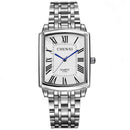 CHENXI CX-079A Casual Style Square Dial Couple Watch Stainless Steel Band Quartz Watch