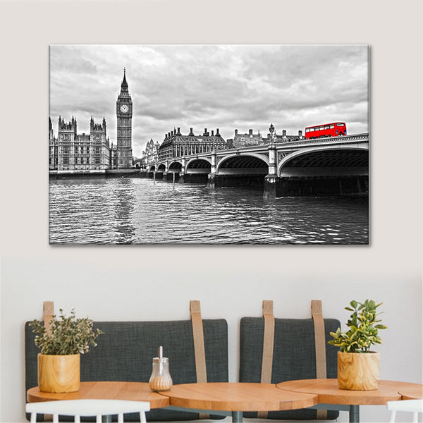 City Modern Canvas London Scenery Print Paintings Wall Art Picture Decor Unframed