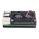 Armor Aluminum Alloy Case Protective Shell Metal Enclosure with Dual Fan for Raspberry Pi 4 Model B Only