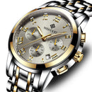 WISHDOIT WSD-016 Men Watch Fashion Chronograph Stainless Steel Strap Wrist Watch