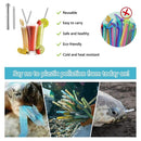Stainless Steel Telescopic Drinking Straw Portable straw for Travel Reusable Collapsible Metal Drinking Straw With Brush