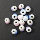 5Pcs 8mm Round Frozen Ceramic Loose Beads Handmade DIY Jewelry Making