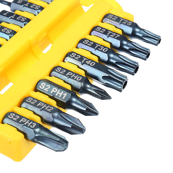 BROPPE 17Pcs 1/4 Hex Shank Screwdriver Bits Set Torx Phillips Electric Screwdriver Bits with Holder