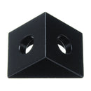 Aluminum Black Angle Corner Connector For 20mm Profile Extruder 3D Printer Part