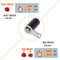 Bosmaa MK6 Motorcycle Reset Momentary Switch ON-OFF Handlebar Adjustable Mount Waterproof Switches Button 12V Headlight