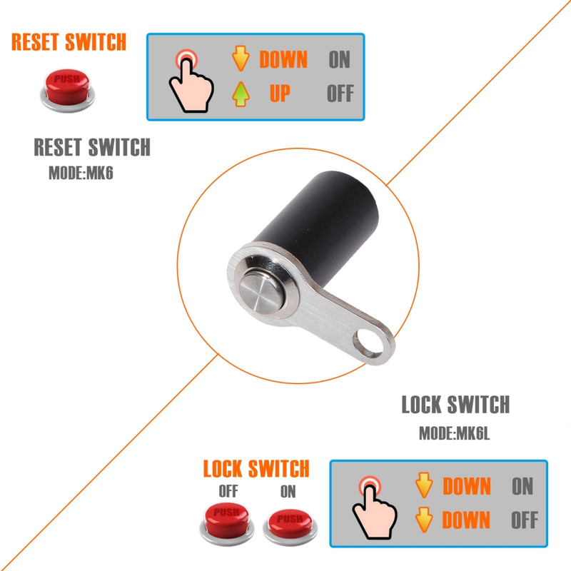 Bosmaa MK6 Motorcycle Reset Momentary Switch ON-OFF Handlebar Adjustable Mount Waterproof Switches Button 12V Headlight