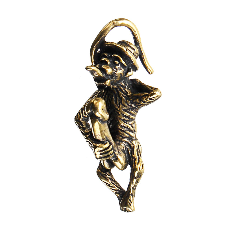 1pc Thai Amulet Paladkik Monkey Key Clip Chain Miniature Brass Magic Holy Wealthy Luck Gift Decor