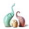 3PCS Family Elephant Statue Home Crafts Room Decorations Elephant Loves Ornament Porcelain Animal Figurines
