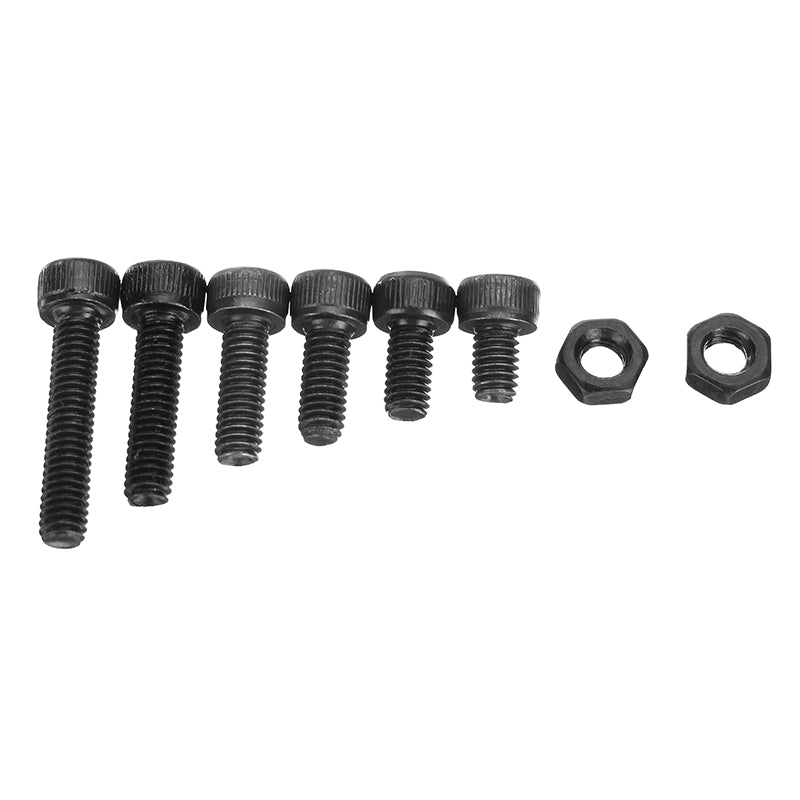 Suleve M4CH1 M4 Carbon Steel Hex Socket Cap Screws Bolts Nuts Assortment Kit 250Pcs
