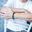 Titanium Steel Feather Skin Multi-layer Stainless Steel Braided Leather Male Bracelet