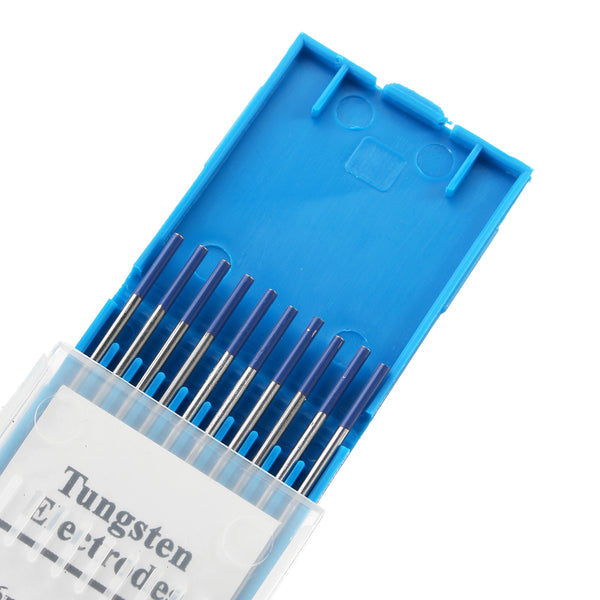 10Pcs TIG Welding Tungsten Electrodes 2% Lanthanated 1/16" x 6" Blue Tip WL20 Assorted Welding Rods