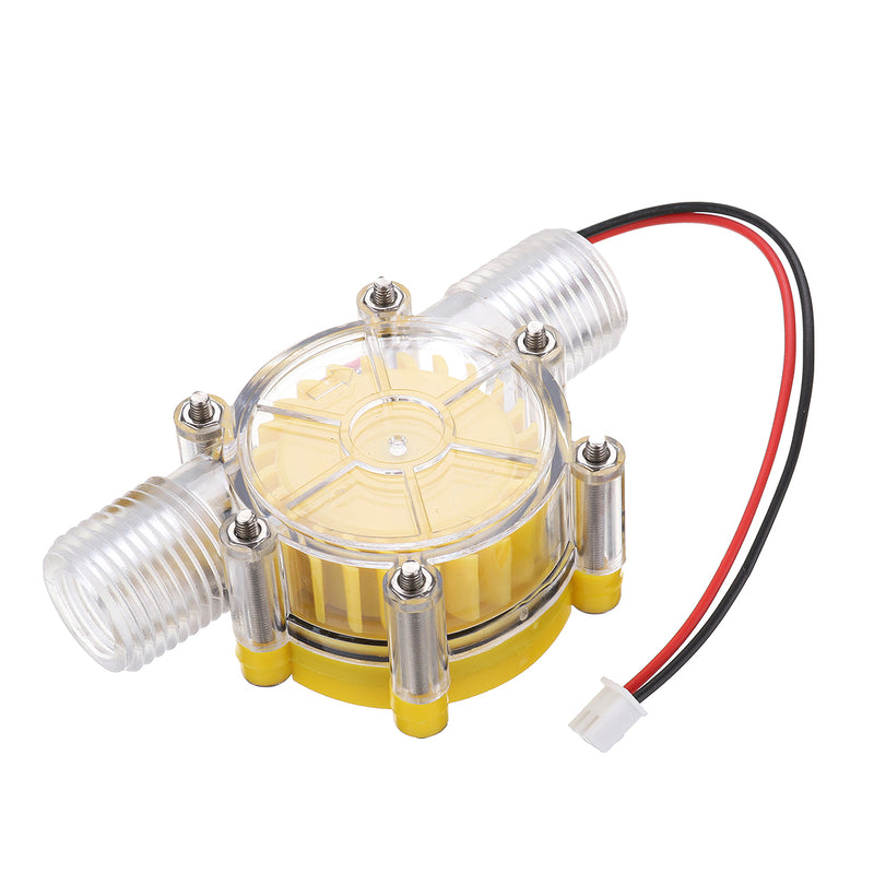 Yellow Translucent 12V/10W DC Water Flow Pump Generator Turbine Generator Water Flow Hydraulic DIY