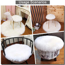 30cm Plain Fluffy Area Rugs Round Pad Carpet Hairy Fur Bedroom Carpet Mat New