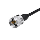 Car Mobile Radio Dual Band VHF UHF Antenna PL259 5M Coaxial Cable Magnetic Mount Base and SMA-F SMA-M BNC Connector