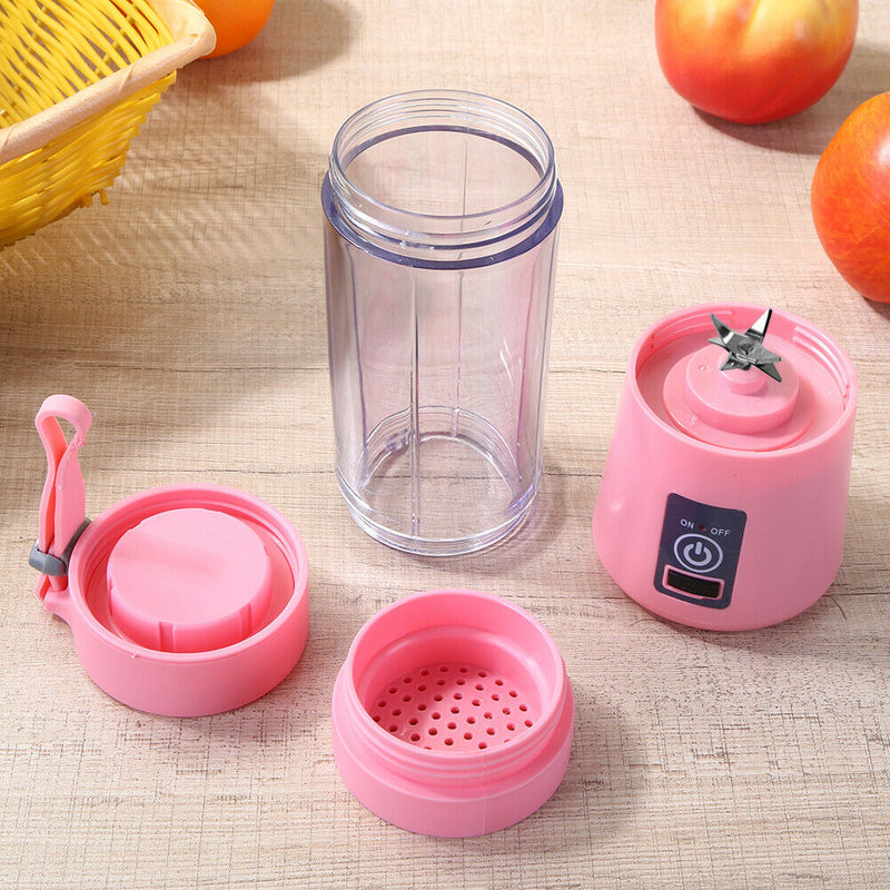 400ml 6 Blades USB Fruit Juicer Bottle Portable DIY Juicing Extracter Cup Machine