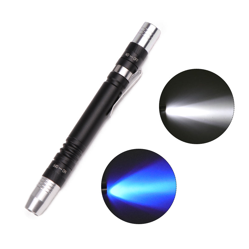 XANES 1913 AAA Flashlight Multifunction Violet Light Fluorescence Detection Pen Camping Hunting Portable Torch Light