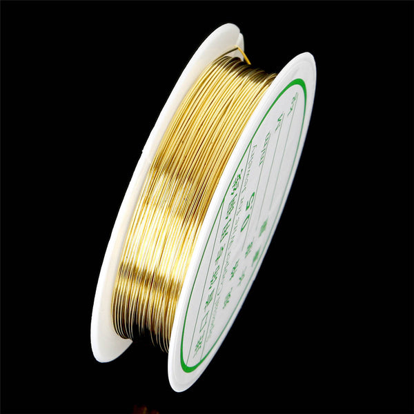 2-1.0mm Craft Beading Wire Gold Copper Wire For Bracelet Necklace Jewelry DIY Accessories