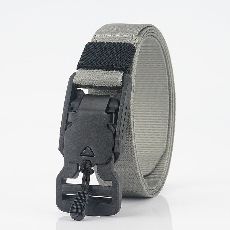 AWMN 25W 125cm Nylon Tactical Belt Outdoor Leisure Waist Belts with Funch Free Buckle Magnet Buckle