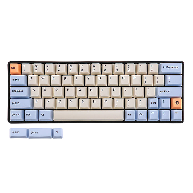 64 Key OEM Profile Dye-sub PBT Keycaps Keycap Set for GK64 Mechanical Keyboard