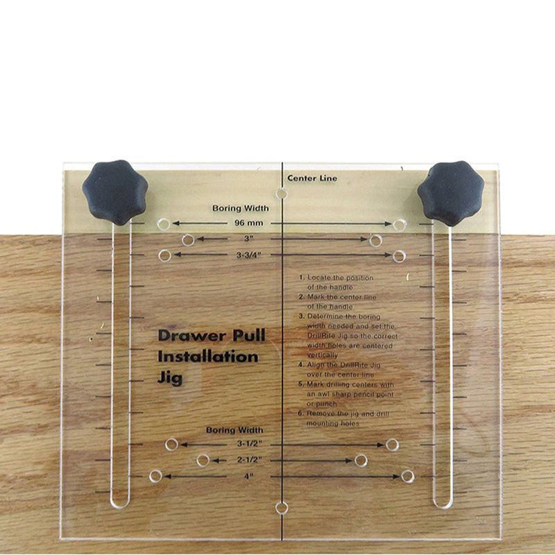 Adjustable Jig Ruler Drawer Door Pull Knob Installation Jig Handle Drill Guide Rule